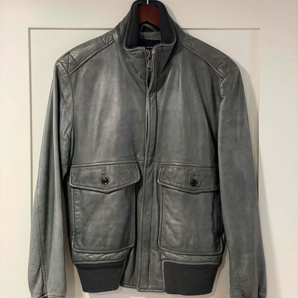 Banana Republic Gray Bomber Jacket